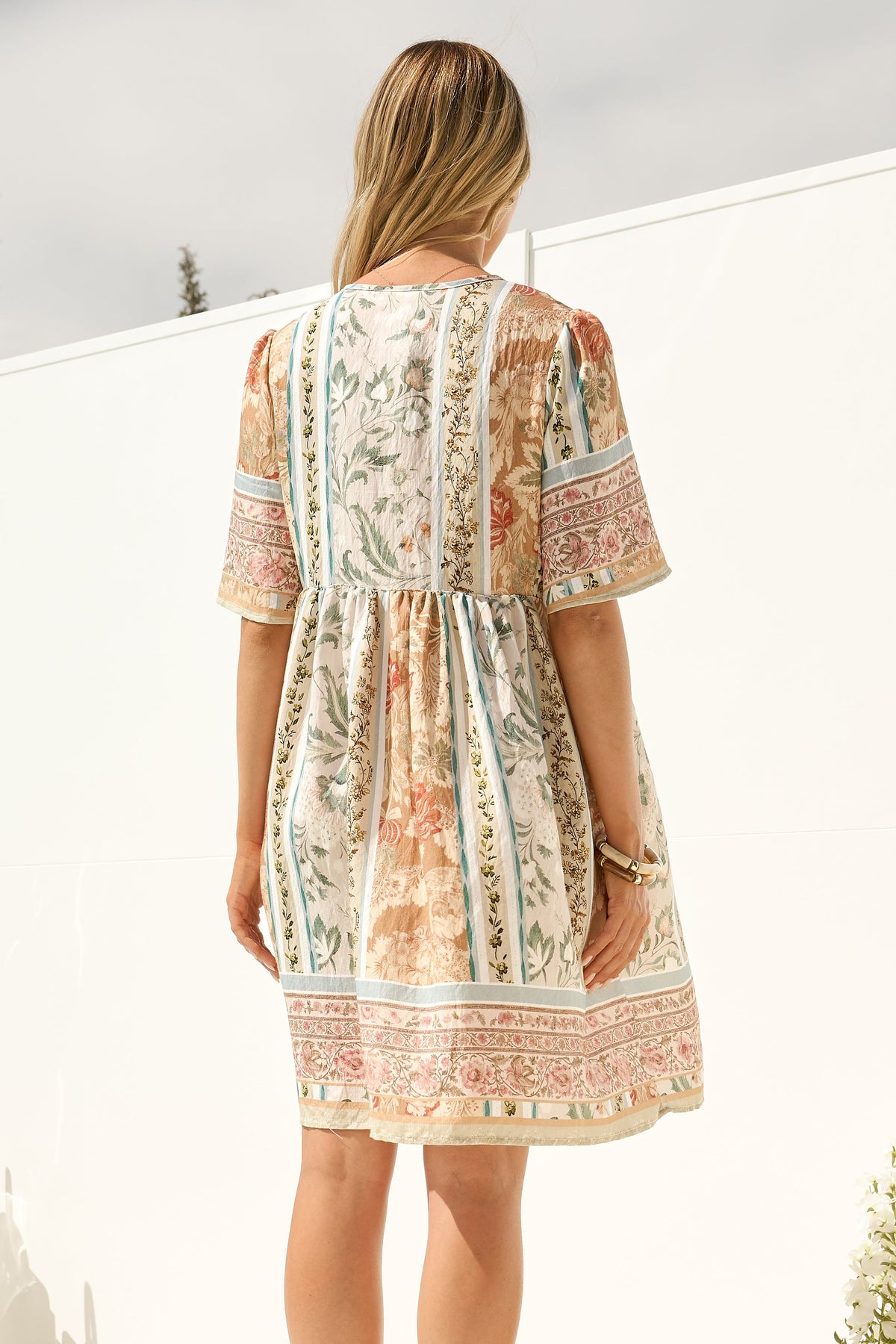 Chia Mini Dress - Babydoll Dress in Lyla Print