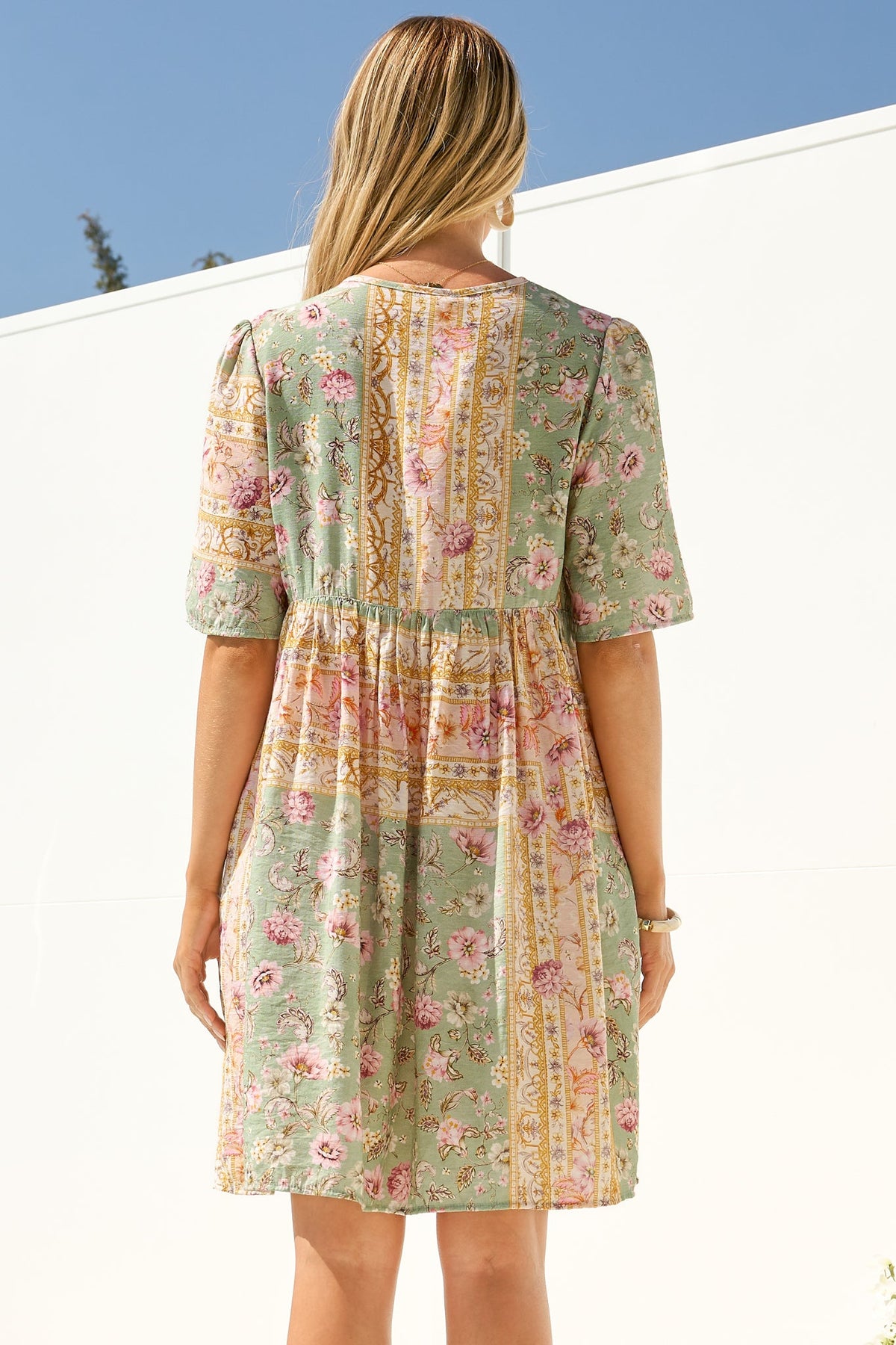 Chia Mini Dress - Babydoll Dress in Ottilie Print