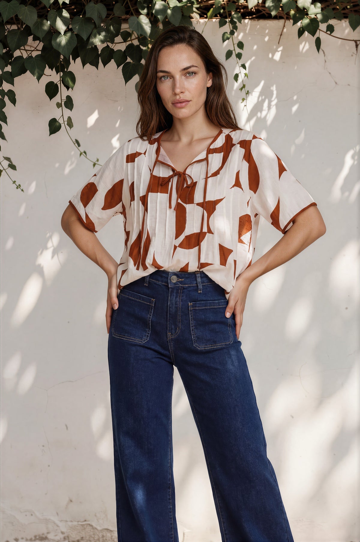Cindy Wide Leg Jeans in Indigo