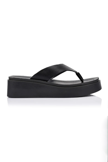 Raptor Flatform Thongs in Black