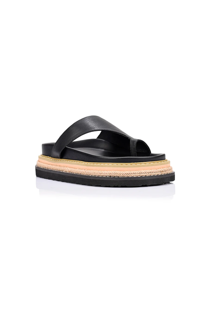 Thor Flatform Thongs in Black