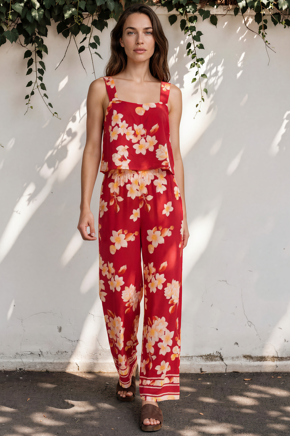 True Jumpsuit - Square Neckline Overall Jumpsuit in Varenna Print