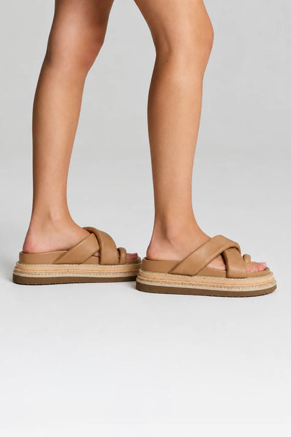 Thelma Flatform Slides - Biscuit